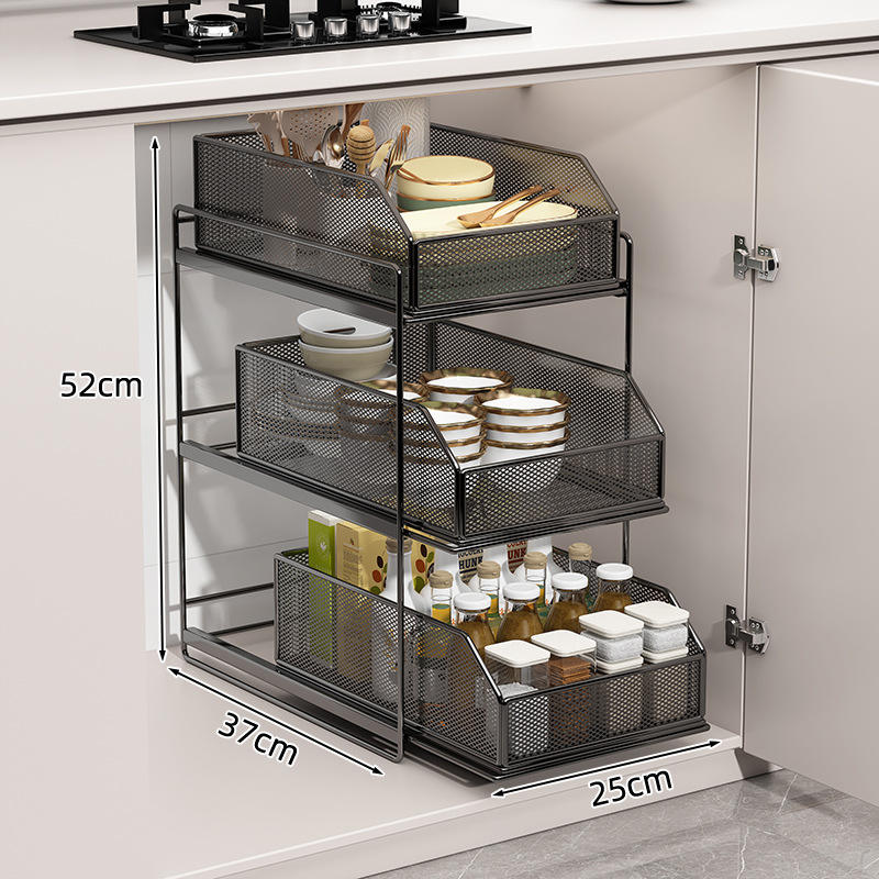 AuraHive 3-Tier Kitchen Puller Rack