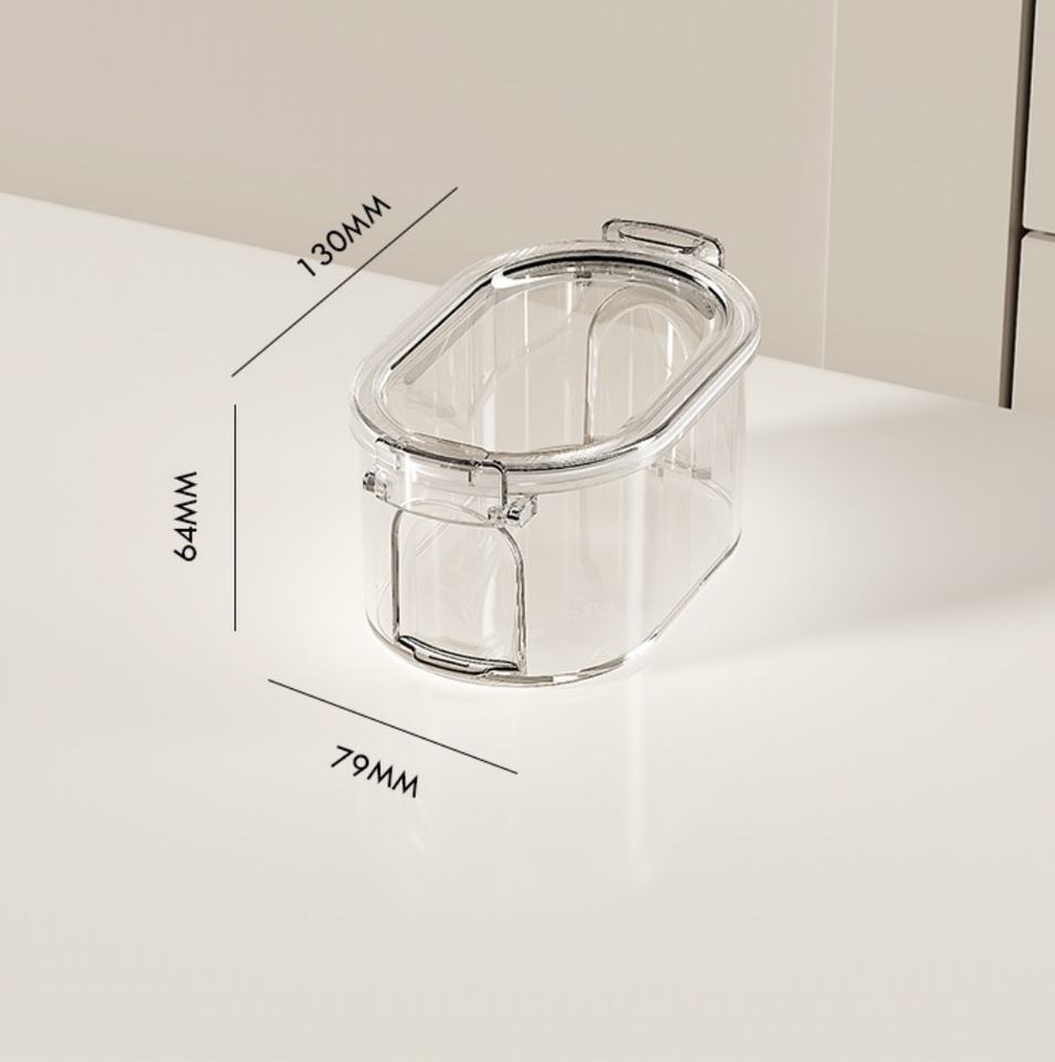 AuraHive Transparent Multi-Layer Spice Box for Kitchen Storage