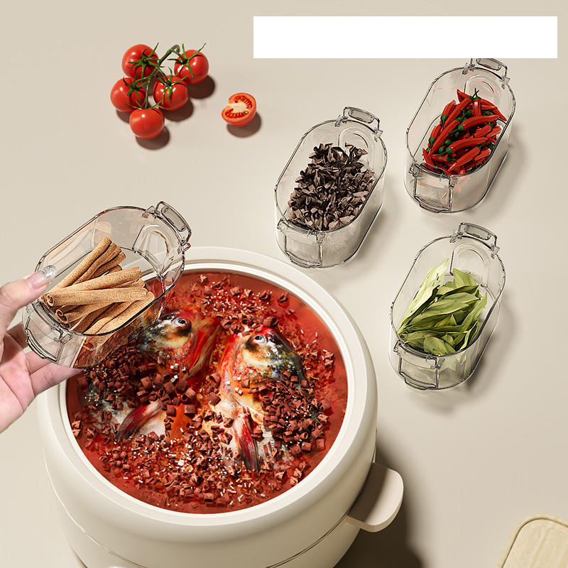 AuraHive Transparent Multi-Layer Spice Box for Kitchen Storage