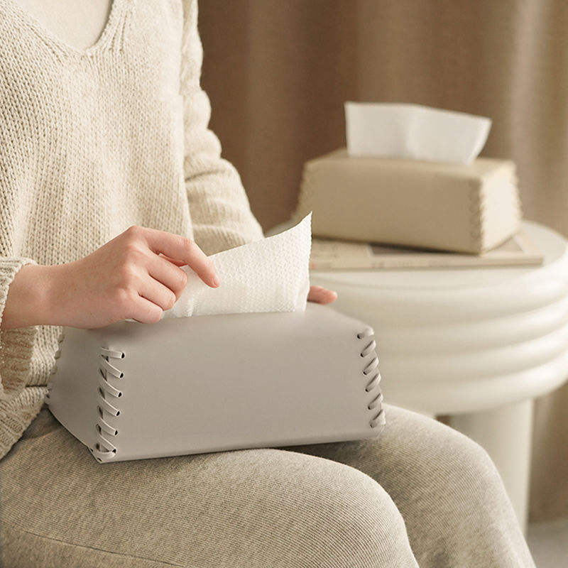 AuraHive Soft Leather Tissue Box for Home & Office Décor