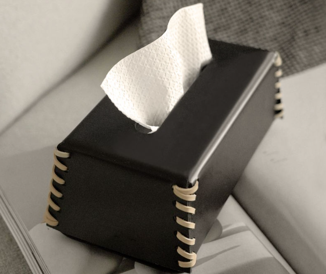 AuraHive Soft Leather Tissue Box for Home & Office Décor