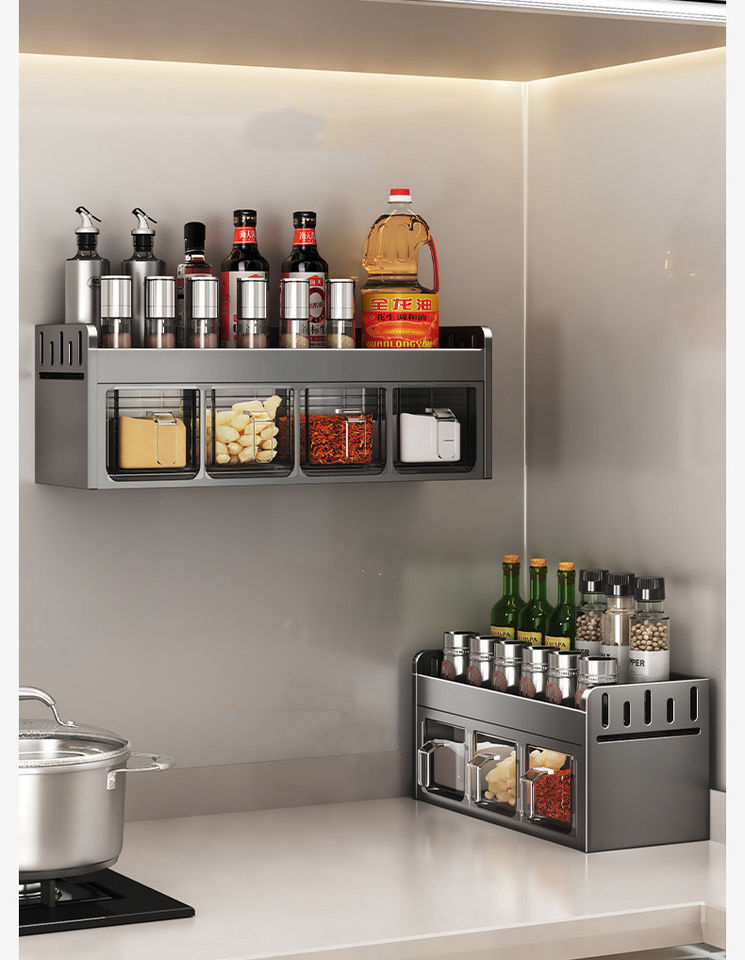 AuraHive Space-Saving Single Layer Spice Storage Shelf