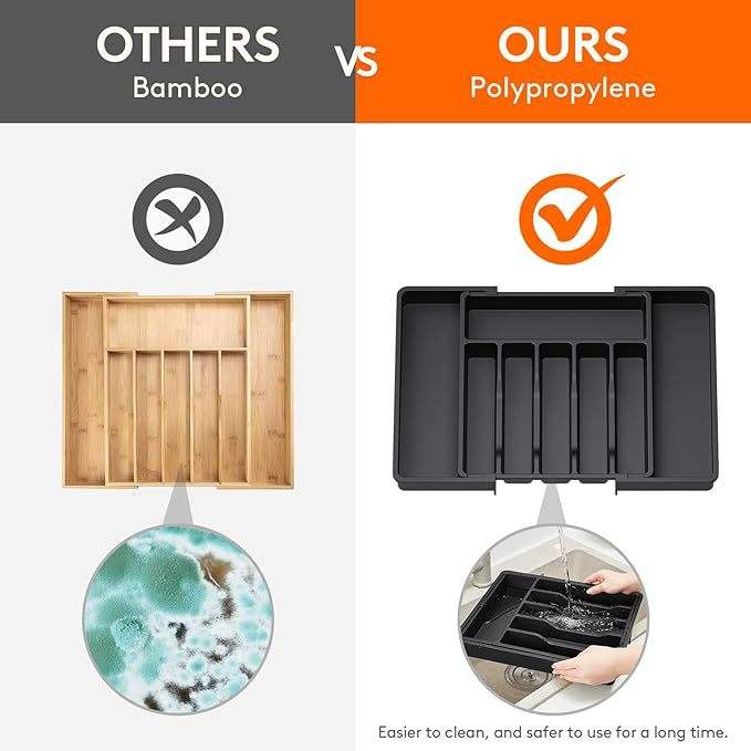 AuraHive Kitchen Drawer Spoon & Cutlery Organizer