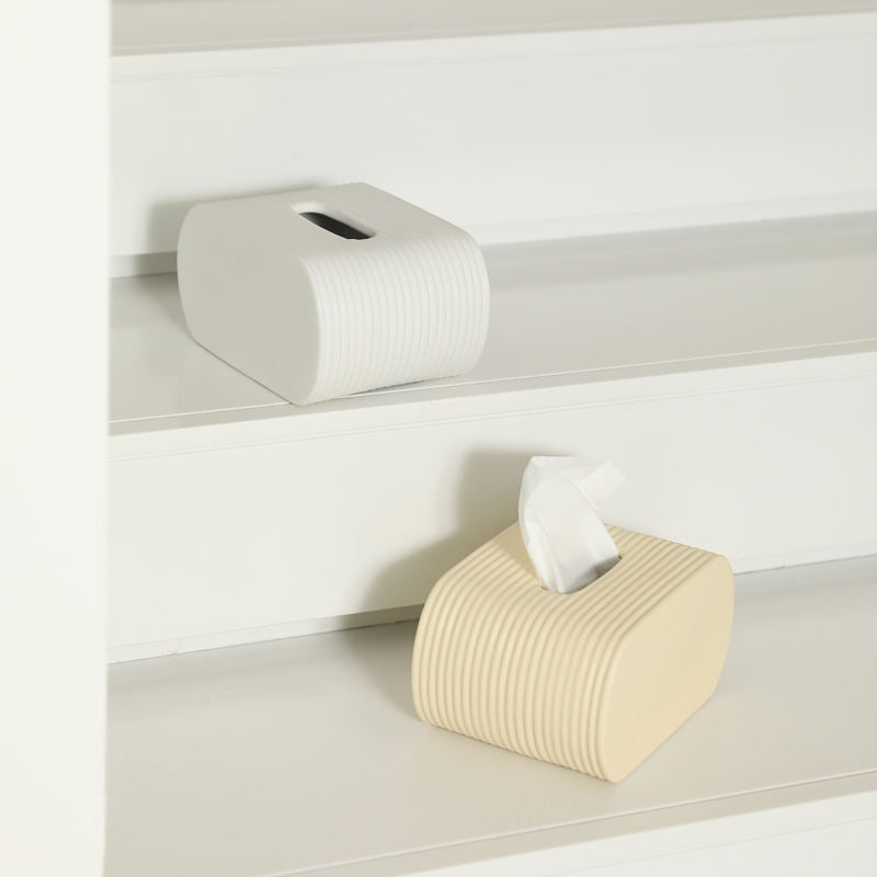 AuraHive Pine Stripe Polished Tissue Box Holder