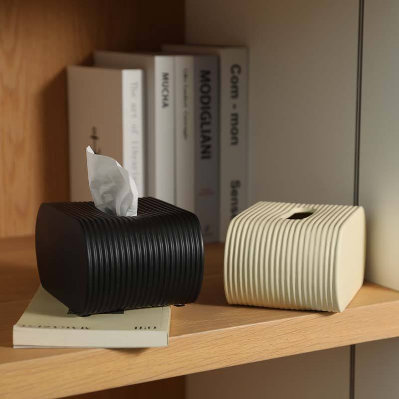 AuraHive Pine Stripe Polished Tissue Box Holder