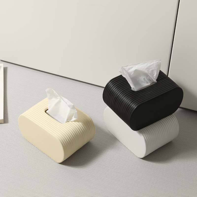 AuraHive Pine Stripe Polished Tissue Box Holder