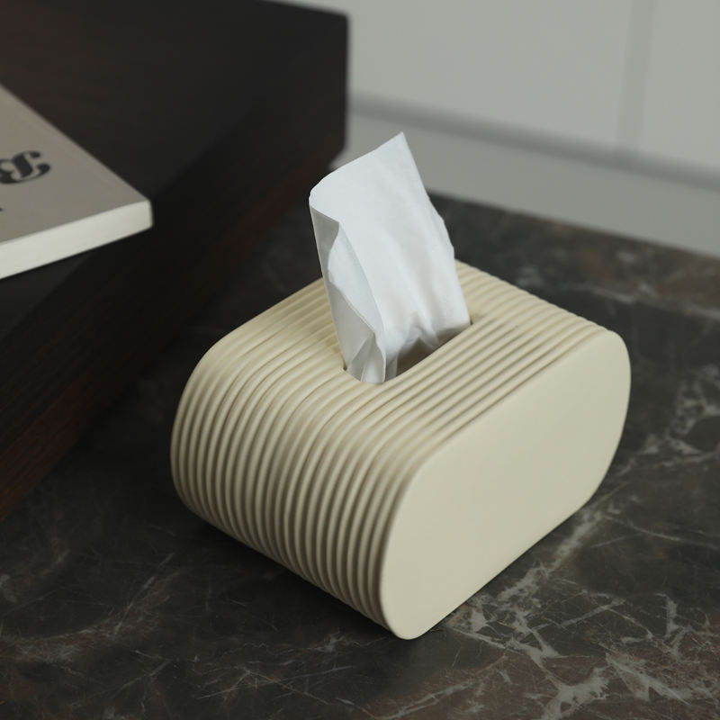 AuraHive Pine Stripe Polished Tissue Box Holder