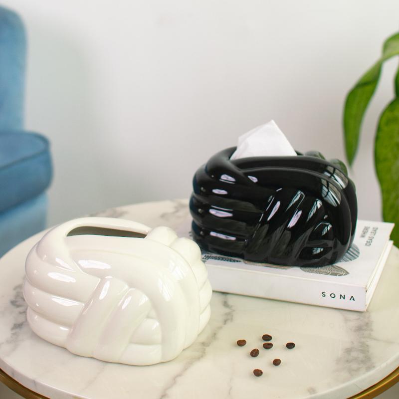 AuraHive Wed-Knott Polished Tissue Box