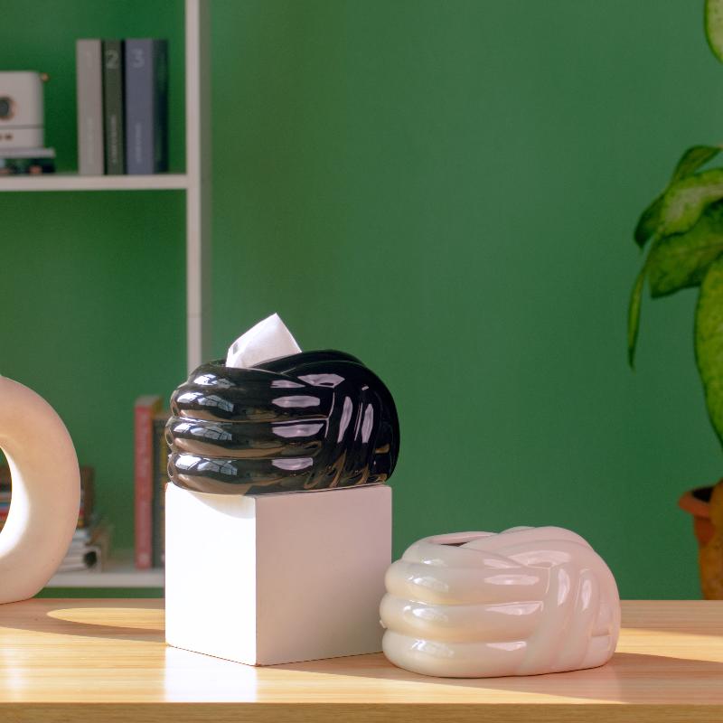 AuraHive Wed-Knott Polished Tissue Box