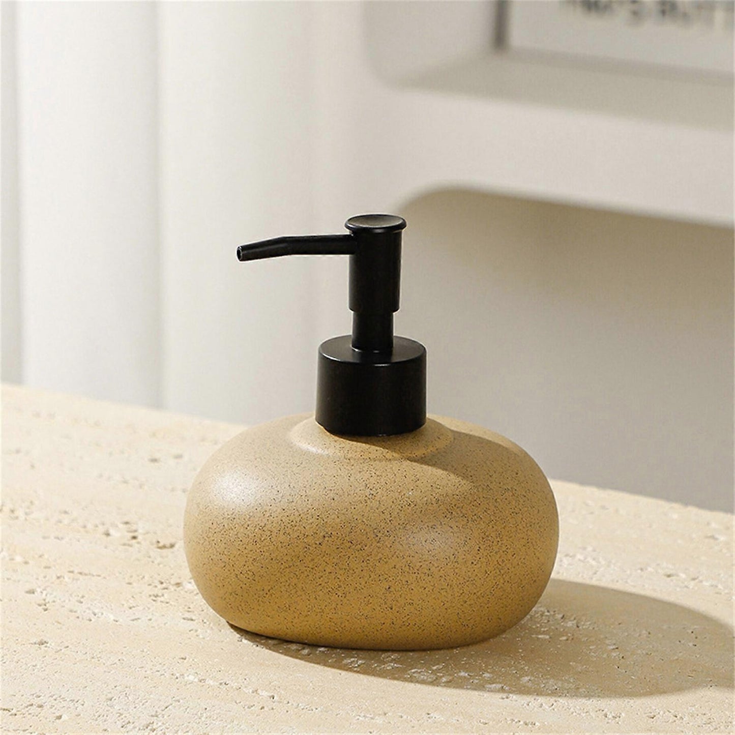 AuraHive Desert Sand Matte Finish Hand Wash Dispenser