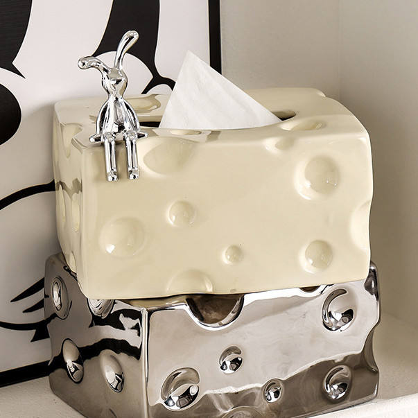 AuraHive Cheese Bar Style Tissue Box