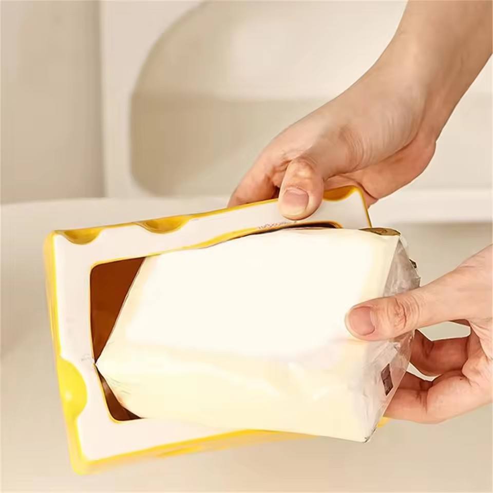 AuraHive Cheese Bar Style Tissue Box