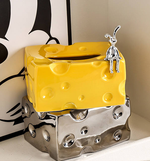 AuraHive Cheese Bar Style Tissue Box