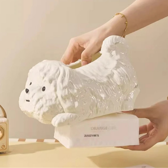 AuraHive Dreamy Cloud Pup Tissue Box