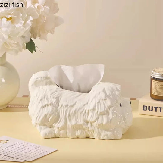 AuraHive Dreamy Cloud Pup Tissue Box