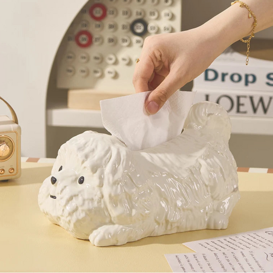 AuraHive Dreamy Cloud Pup Tissue Box