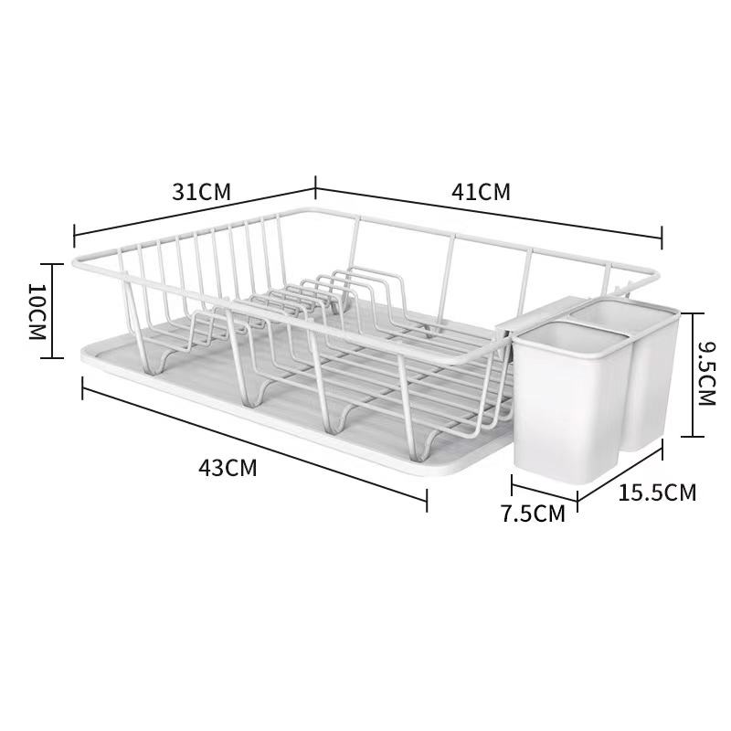 AuraHive Duplex Dish Organizer for Kitchen