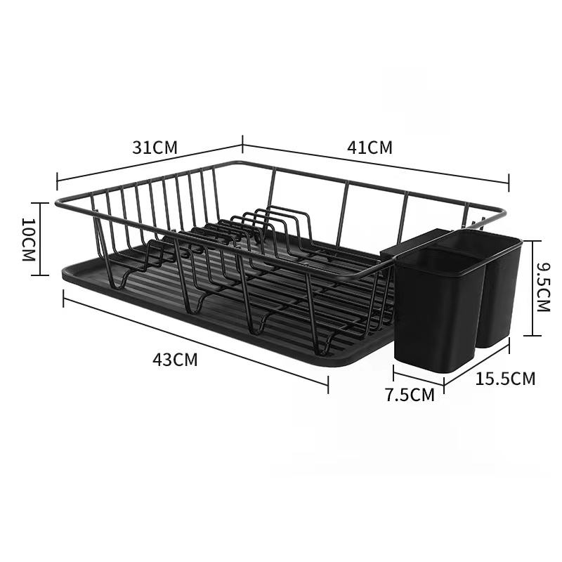 AuraHive Duplex Dish Organizer for Kitchen