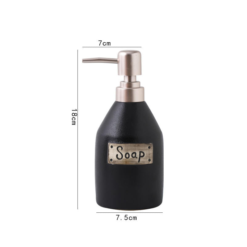 AuraHive Minimalist Matte Black Soap Dispenser
