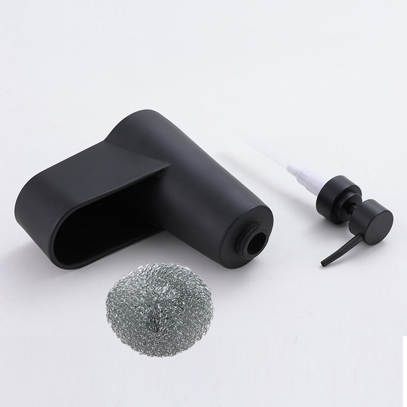 AuraHive Minimalist Matte Kitchen Liquid Soap Dispenser with Sponge Holder