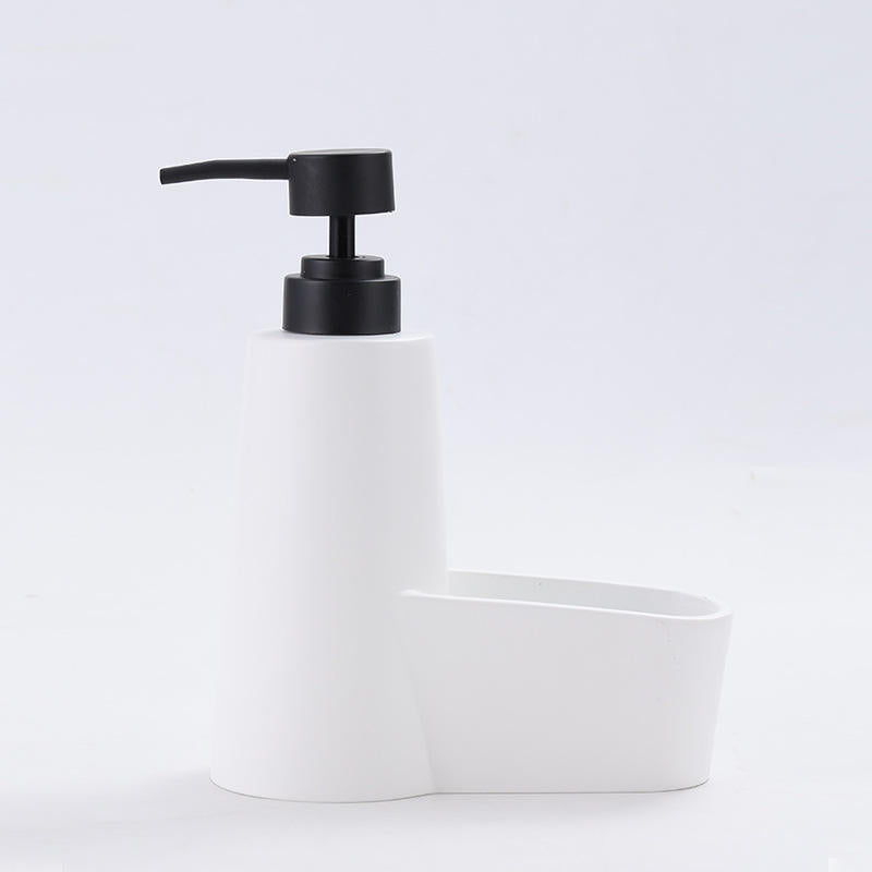 AuraHive Minimalist Matte Kitchen Liquid Soap Dispenser with Sponge Holder