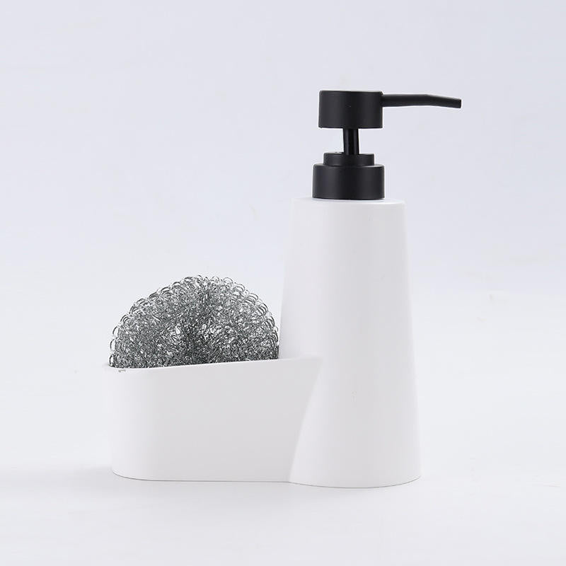 AuraHive Minimalist Matte Kitchen Liquid Soap Dispenser with Sponge Holder