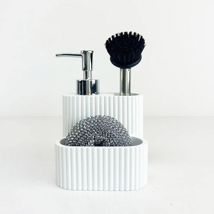AuraHive Fountain Stone-Inspired Kitchen Liquid Soap & Sink Dispenser