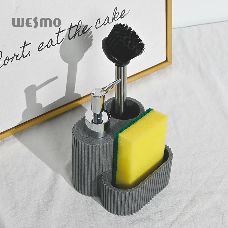 AuraHive Fountain Stone-Inspired Kitchen Liquid Soap & Sink Dispenser