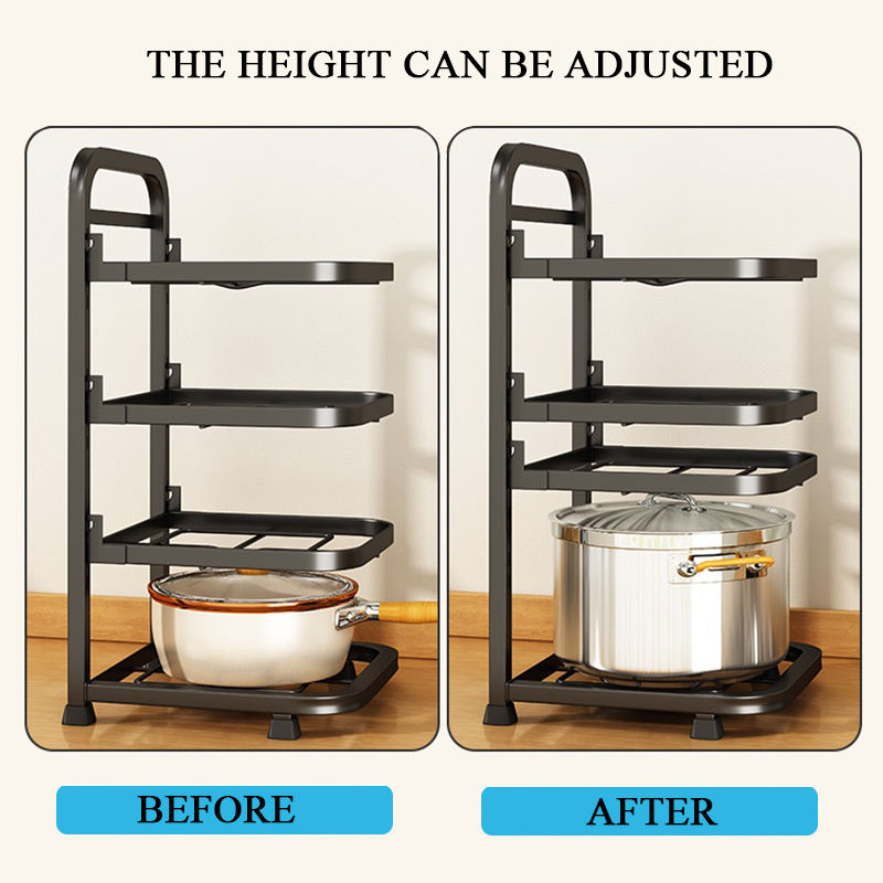 AuraHive Adjustable Kitchen Pan & Lid Organizer