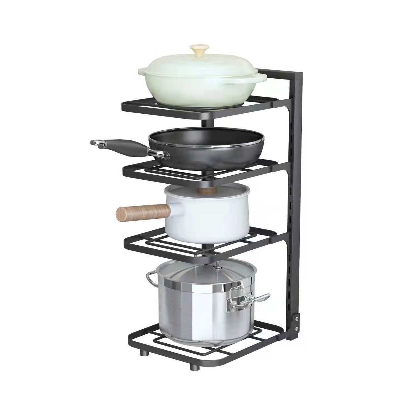 AuraHive Adjustable Kitchen Pan & Lid Organizer