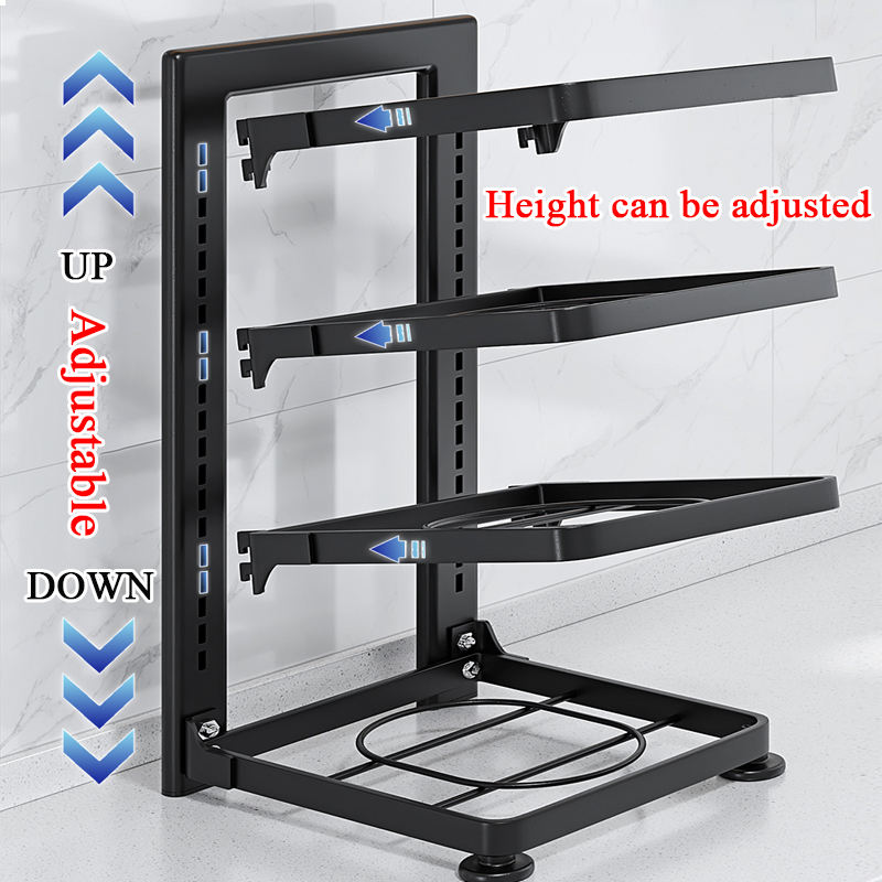 AuraHive Adjustable Kitchen Pan & Lid Organizer