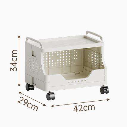 AuraHive White Rolling Multi-Purpose Storage Cart