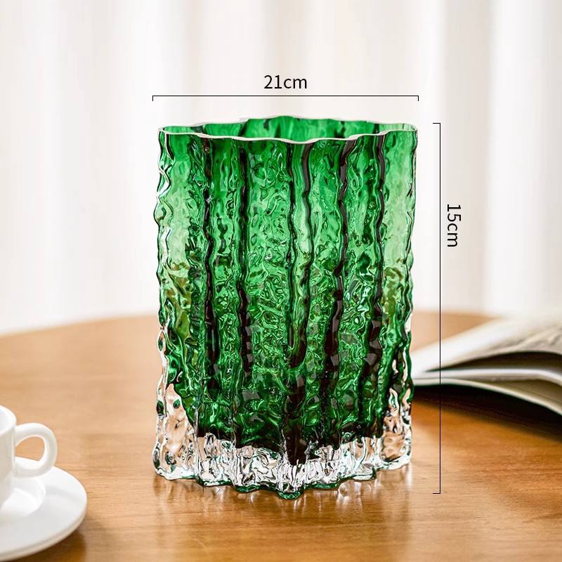 AuraHive Rain Glass Vase & Terrarium Plant Holder