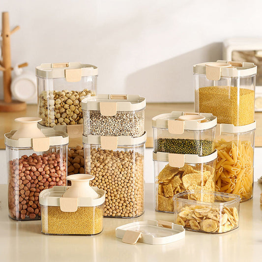 AuraHive Stretchable Silicone Nozzle Grain Storage Jar