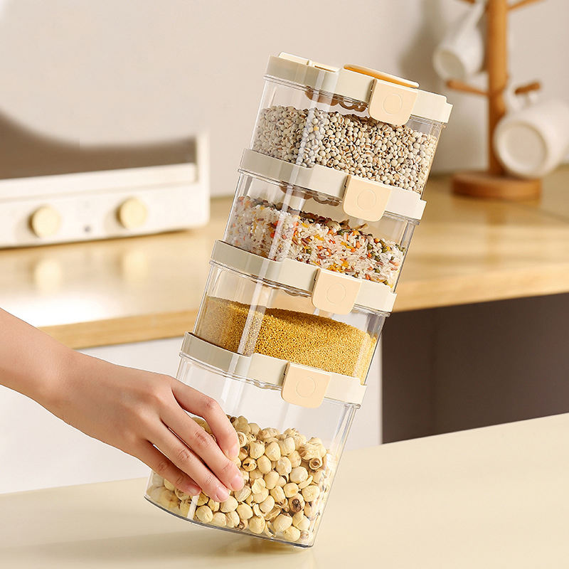 AuraHive Stretchable Silicone Nozzle Grain Storage Jar