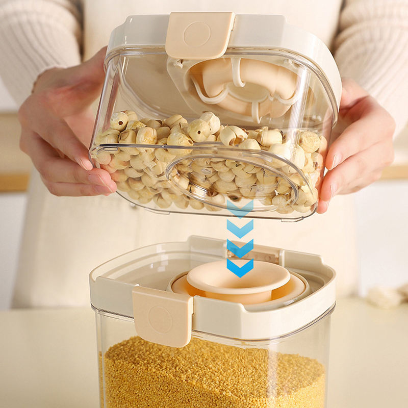AuraHive Stretchable Silicone Nozzle Grain Storage Jar