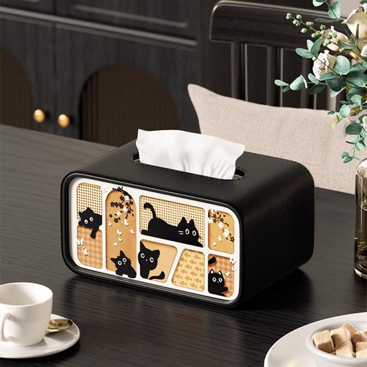 AuraHive Premium Leather Style Tissue Box for Home & Office