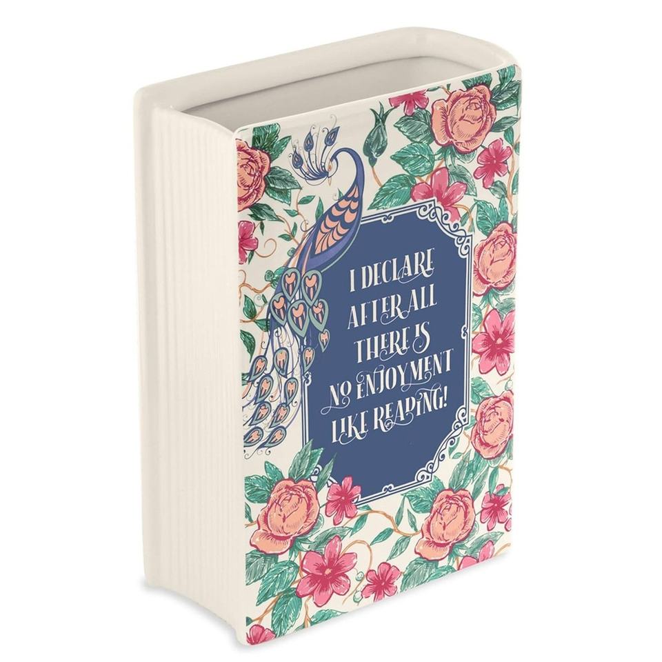 AuraHive Decorative Book Style Vase for Tabletop Décor