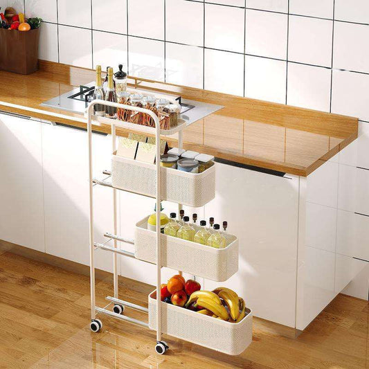 AuraHive Space-Saving Slim Multi-Purpose Rolling Trolley