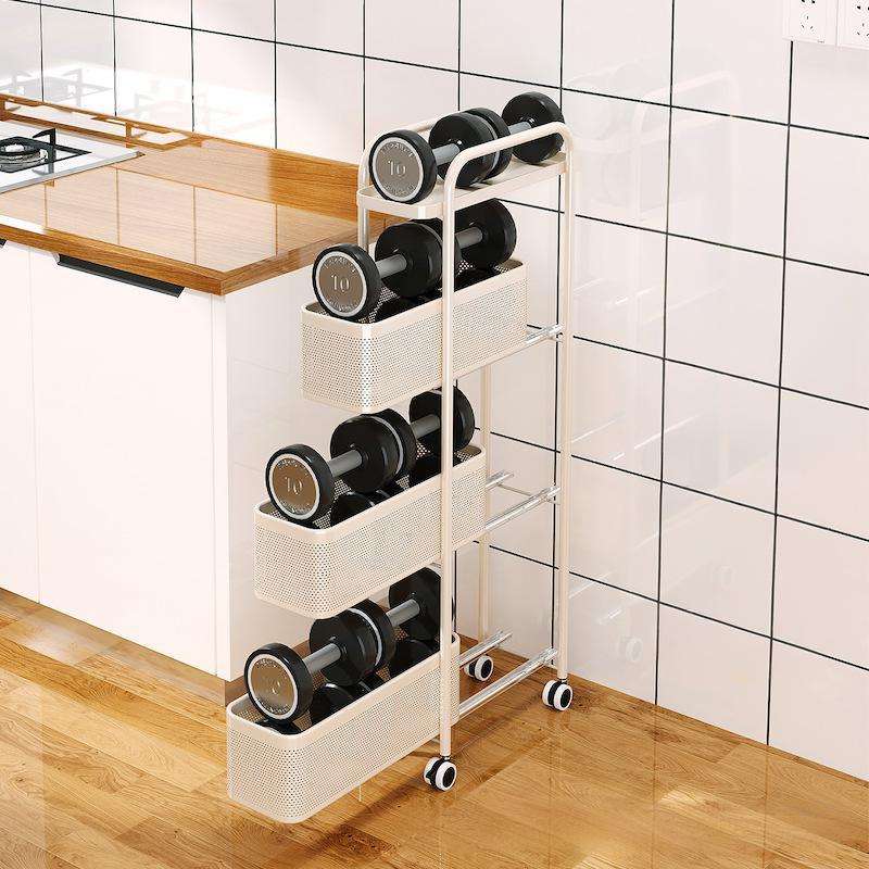 AuraHive Space-Saving Slim Multi-Purpose Rolling Trolley