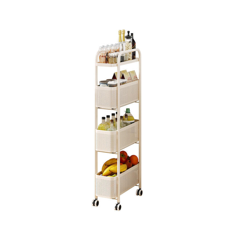 AuraHive Space-Saving Slim Multi-Purpose Rolling Trolley